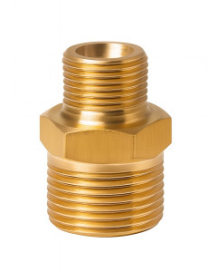 AR1 G 3/8" M Bsp Male Threaded Nipple - M22x1.5 - 250 BAR Brass - 26.0030.31