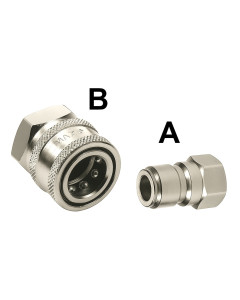 ARS350 BALL QUICK COUPLING w/Plug G3/8F 350BAR SS 26.2035.51+26.2050.00