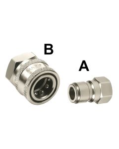 ARS350 BALL QUICK COUPLING w/Plug G3/8F 350BAR SS 26.2035.51+26.2050.00